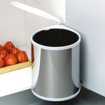 Poubelle de recyclage à ouverture automatique à fixer sur porte 13 L