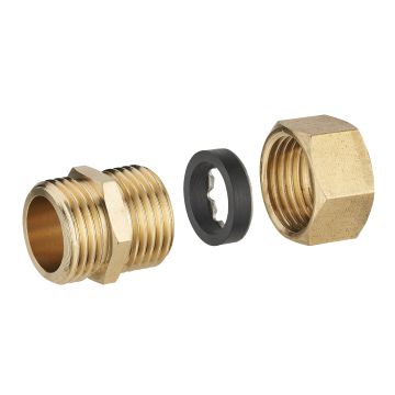 Raccord laiton à joint mixte mâle M3/8 (12x17) pour tube cuivre NOYON & THIEBAULT - Ø 14 mm - 412G-1214L1