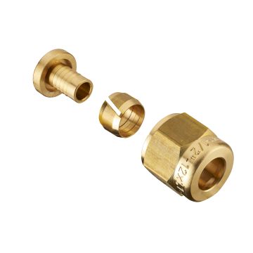 Raccord droit à compression pour tube PER NOYON & THIEBAULT - Ø 12 mm à visser femelle écrou libre F1/2' (15x21) - 3288-1512L1