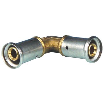 Coude 90° égal laiton multicouche à sertir th ou be ø26x3.0
