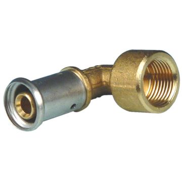 Coude 90° femelle laiton multicouche à sertir th ou be ø20x2.0-1/2
