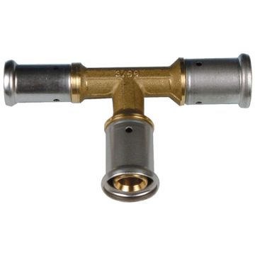 Té réduit laiton multicouche à sertir th ou be ø26x3.0-20x2.0-20x2.0
