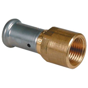 Raccord droit femelle laiton multicouche à sertir th ou be ø26x3.0-1''