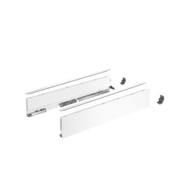Profilé latéral de tiroir AvanTech YOU, H101mm x L500mm, blanc, gauche et droite - HETTICH - 9353388