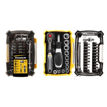 Coffret embouts torsion et douille 38 pièces - DIAGER - 6000A