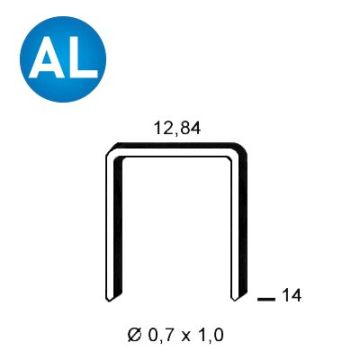Agrafes A-14 aluminium - Boite de 6000 pièces - 6A-148