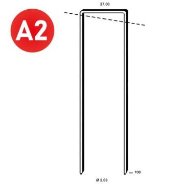Agrafes WP-100 INOX Alsafix - Boite de 2180 pièces - 6WP1009