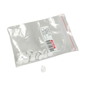 Caches vis blanc, en sachet de 20
