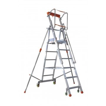 Plateforme de magasinage aluminium repliable 8 marches 150 kg - 835007685