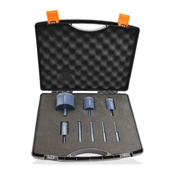 Coffret 8 trépans diamantés perceuse ø 6, 8, 10, 12, 28, 35, 43, 68 mm - 251955