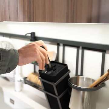 Porte-couteau de cuisine à accrocher gris anthracite