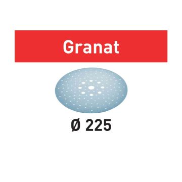 Abrasifs granat festool pour ponceuse planex - grain 80 d.225/128 - boîte de 25 - 205655