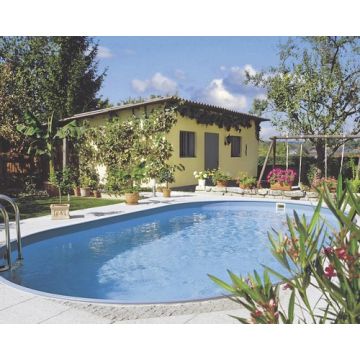 Piscine acier enterrée ovale 1.50 x 7 x 3.50 m AQUALUX - 31m3 - WM248