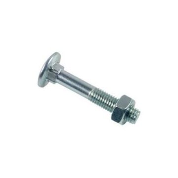 Boulon lennie tête ronde collet carré trcc - zingué blanc - ø10x100 - boite de 50 - btrcc1010002b