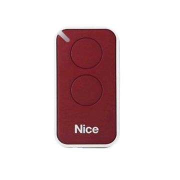 Emetteur de télécommande rouge NICE 2 canaux pour portail et porte de garage - INTI2R