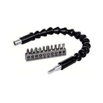 Pack bosch 10 embouts de vissage + rallonge flexible 200 mm - 2608522376