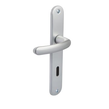 Ensemble de porte budget bezault entraxe 165mm clé l - argent - 73268