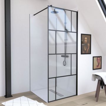 Paroi de douche + barre de fixation - bricks 80cm Aurlane - FAC675