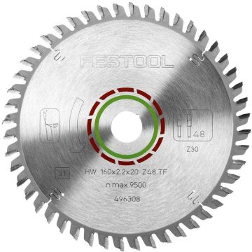 Lame de scie spéciale FESTOOL Ø160x2,2x20 TF48 - 496308