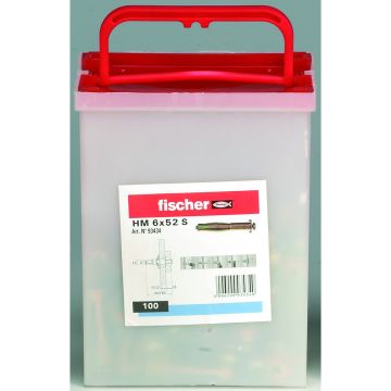 Cheville corps creux hm 6x37s pp box fischer - boite de 100 - 93433