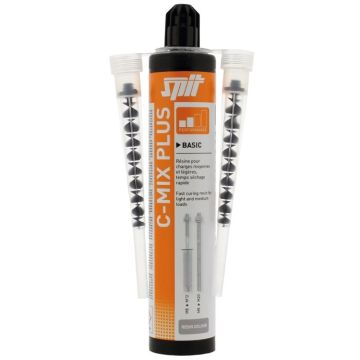  Cartouche scellement CMIXPLUS Gris 300 ml + 2 Buses SPIT - 055866           
