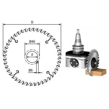 Lame d'inciseur conique industriel freud - ø200 4,5-5,7/3 al65 z36 conique - f03fs02714 -li25m45pi3
