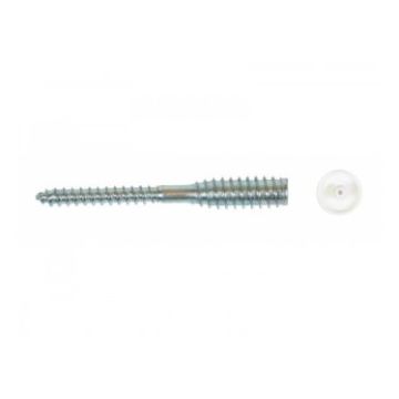 Boite de 100 vis top-roc pvc ing fixations - 6x70 mm - filet 33 mm capuchon blanc - a430140