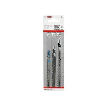 Carte de 3 Lames BOSCH 2 X T101BIF + 1 X T101AOF Spécial Coupe Parquet - 2608636429