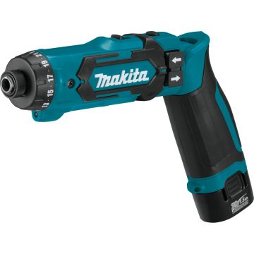 Tournevis 7,2 v li-ion 1,5 ah 5,6 nm  makita - 2 batteries, chargeur, coffret - df012dse