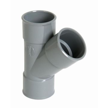 Culotte et embranchement NICOLL simple femelle-femelle à 45° - PVC gris - Ø 40 mm - BH144 