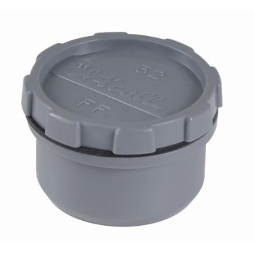 Tampon de visite mâle-femelle NICOLL + bouchon - PVC gris - Ø 40 mm - FH