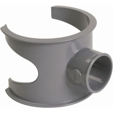 Selle de branchement NICOLL - 90° PVC pour tube d'évacuation gris - Ø 100/40 mm - SL104