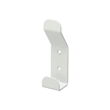 Patère double accroche acier DEVISMES - laqué blanc ral9016 - F10555BLA