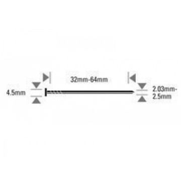 Pointes annelées en inox BOSTITCH - pour N66C - 6600 pièces - N23R55SS316