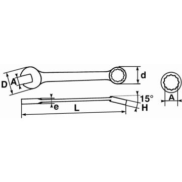 Clé mixte 11 mm SAM - 50A11