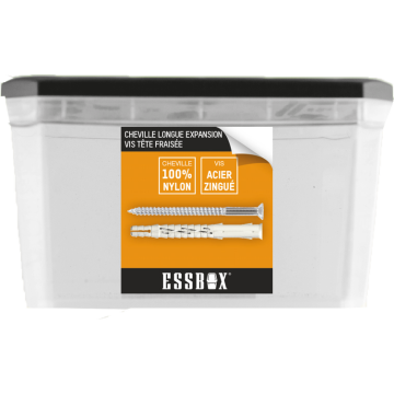 Cheville ESSBOX SCELL-IT nylon - Ø10 mm x 120 mm - Boite de 40 - EX-91013410120