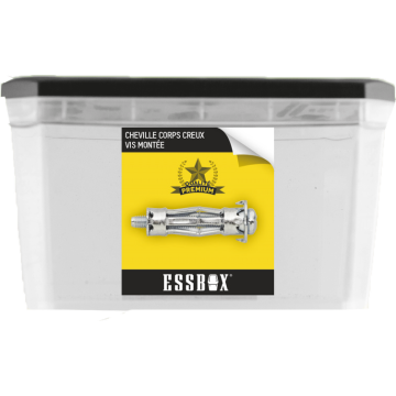 Cheville ESSBOX SCELL-IT corps creux - Spyder plus - Ø4 mm x 33 mm - Boite de 200 - EX-91108104033