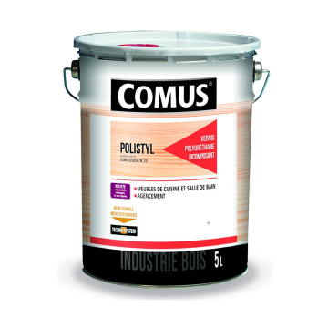 Vernis finition bi couche polyuréthane mat 10 Polystyl 2065 COMUS - 25 L - 7780
