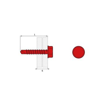 Boîte 200 vis autoperceuse tht scell-it - 5.5 x 75 mm - assemblage 65 mm - tht8-55075