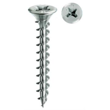 Vis mustad framex pour pvc - tête fraisée réduite philips - ø4.3x22 mm - boite de 1000 - chromiting - sp436b430220c8c
