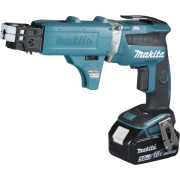 Visseuse automatique 18v li-ion 5ah 5 x 25 à 55 mm makita - 2 batteries 1 chargeur - en coffret - dfs452tjx2