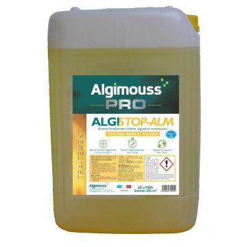 ALGISTOP ALM Traitement toiture, mur et façade - Prêt à l'emploi - Cuve de 1000 litres - 072100