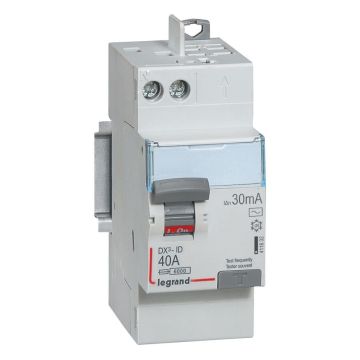 Interrupteur différentiel DX³-ID haut vis/haut auto 2P 230V~ 40A AC 30mA - 2 mod - Legrand