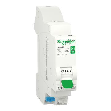Resi9 XE - disjoncteur modulaire - 1P+N - 16A - courbe C - embrochable - SCHNEIDER ELECTRIC - R9EFC616