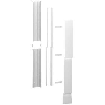 Resi9 - kit goulotte 18M - 2 parties - corps - capot - cloisons - capot ERDF - SCHNEIDER ELECTRIC - R9HKT18