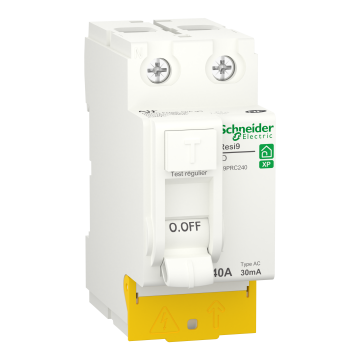 Resi9 - inter différentiel - 2P - 40A - 30mA - Type AC - peignable - alim bas - SCHNEIDER ELECTRIC - R9PRC240
