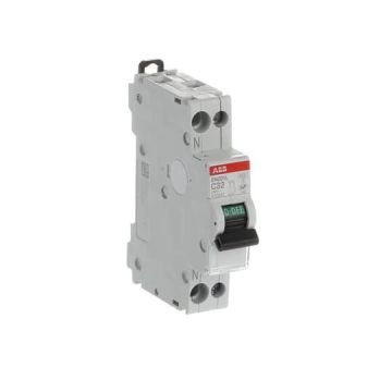 Disjoncteur 1P+N 32A - Courbe C - 4,5 kA - Raccordement A Vis - ABB - 470241