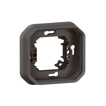 Support plaque étanche pour montage encastré 1 poste Plexo - Anthracite - LEGRAND - 069606L