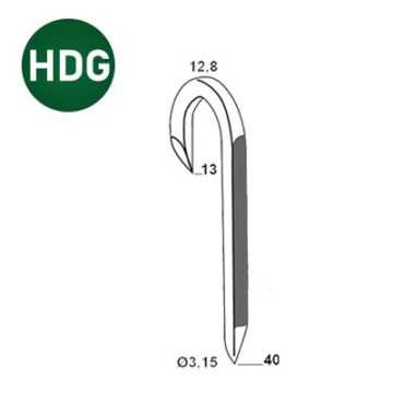 Crampillons bd 3,15x40/13 galva - Boite de 2000 pièces - BDCR324013