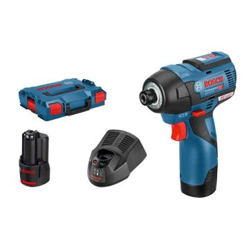 Visseuse gdr 12v-110 bosch + 2 batteries 3,0ah + l-boxx - 06019e0005